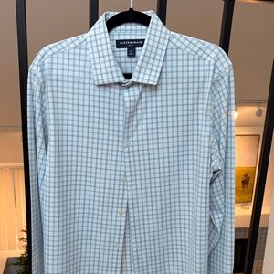 Mizzen+Main White and Blue Plaid Men's Shirt
